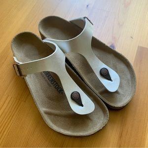 Birkenstock Gizeh Graceful Pearl White Size EU38/US 7-7.5